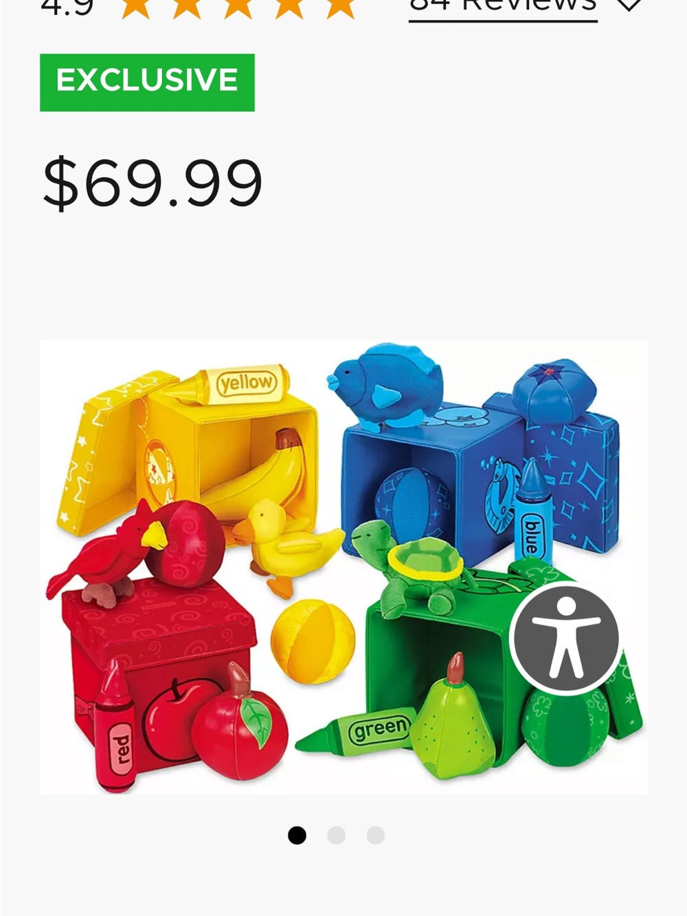 Colorful Learning Blocks & Matching Toys Set - Red, Yellow, Blue, Green